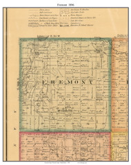 Fremont, South Dakota 1896 Old Town Map Custom Print - Moody Co.