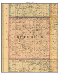Jefferson, South Dakota 1896 Old Town Map Custom Print - Moody Co.