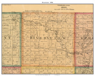 Riverview, South Dakota 1896 Old Town Map Custom Print - Moody Co.