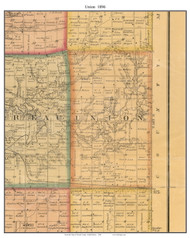 Union, South Dakota 1896 Old Town Map Custom Print - Moody Co.
