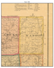 Ward, South Dakota 1896 Old Town Map Custom Print - Moody Co.