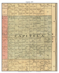 Capitola, South Dakota 1899 Old Town Map Custom Print - Spink Co.