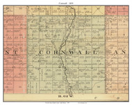 Cornwall, South Dakota 1899 Old Town Map Custom Print - Spink Co.