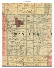 Frankfort, South Dakota 1899 Old Town Map Custom Print - Spink Co.