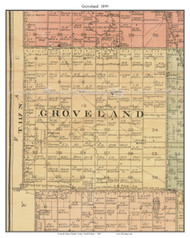 Graoveland, South Dakota 1899 Old Town Map Custom Print - Spink Co.