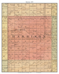 Harrison, South Dakota 1899 Old Town Map Custom Print - Spink Co.