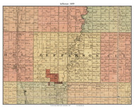 Jefferson, South Dakota 1899 Old Town Map Custom Print - Spink Co.