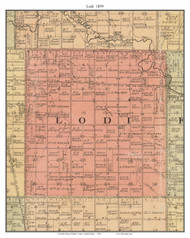 Lodi, South Dakota 1899 Old Town Map Custom Print - Spink Co.