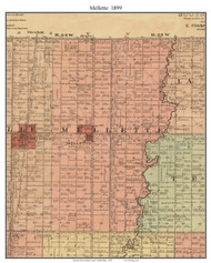 Mellette, South Dakota 1899 Old Town Map Custom Print - Spink Co.