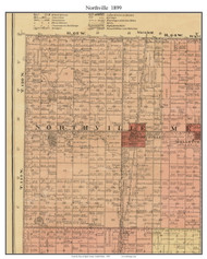 Northville, South Dakota 1899 Old Town Map Custom Print - Spink Co.