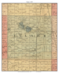 Tulare, South Dakota 1899 Old Town Map Custom Print - Spink Co.