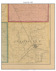 Centerville, South Dakota 1893 Old Town Map Custom Print - Turner Co.