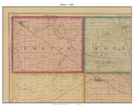 Dolton, South Dakota 1893 Old Town Map Custom Print - Turner Co.