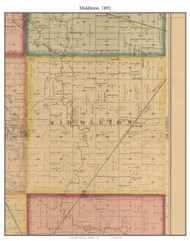 Middleton, South Dakota 1893 Old Town Map Custom Print - Turner Co.