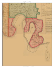 Big Sioux, South Dakota 1892 Old Town Map Custom Print - Union Co.