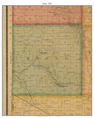 Brule, South Dakota 1892 Old Town Map Custom Print - Union Co.