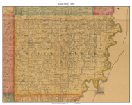 Sioux Valley, South Dakota 1892 Old Town Map Custom Print - Union Co.