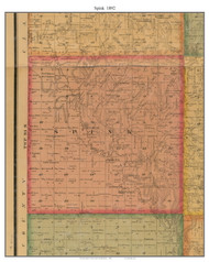 Spink, South Dakota 1892 Old Town Map Custom Print - Union Co.
