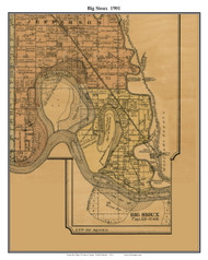 Big Sioux, South Dakota 1901 Old Town Map Custom Print - Union Co.