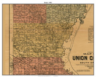Brule, South Dakota 1901 Old Town Map Custom Print - Union Co.
