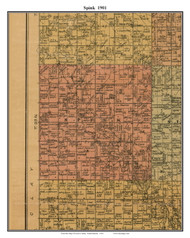 Spink, South Dakota 1901 Old Town Map Custom Print - Union Co.