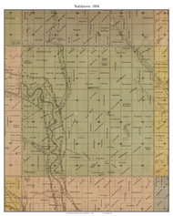 Walshtown, South Dakota 1894 Old Town Map Custom Print - Yankton Co.