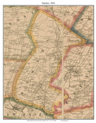 Hamden, Connecticut 1856 New Haven Co. - Old Map Custom Print
