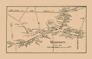 Madison Village, Connecticut 1856 New Haven Co. - Old Map Custom Print