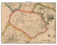 Orange, Connecticut 1856 New Haven Co. - Old Map Custom Print