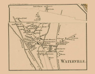 Waterville Village, Connecticut 1856 New Haven Co. - Old Map Custom Print