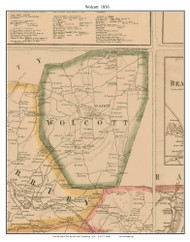 Wolcott, Connecticut 1856 New Haven Co. - Old Map Custom Print