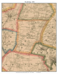 Woodbridge, Connecticut 1856 New Haven Co. - Old Map Custom Print