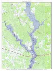 Lake Oconee North 1972 - Custom USGS Old Topo Map - Georgia Lakes