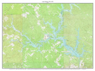 Lake Sinclair 1972-1978 - Custom USGS Old Topo Map - Georgia Lakes