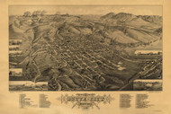 Butte City, Montana 1884 Bird's Eye View