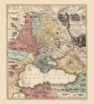 Ukraine 1716 Russia - Old Map Reprint | Fundraiser for Ukraine