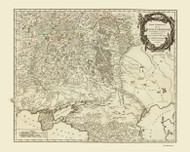 Ukraine 1752 Vaugondy - Old Map Reprint | Fundraiser for Ukraine