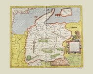 Germany 1584  - Old Map Reprint