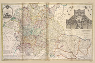 Germany 1736  - Old Map Reprint