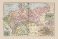 Germany 1892 a  - Old Map Reprint