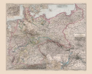 Germany 1892 b  - Old Map Reprint