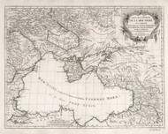 Ukraine - Black Sea 1784 Santini - Old Map Reprint | Fundraiser for Ukraine