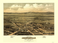 Jacksonville, Oregon 1883 Bird's Eye View