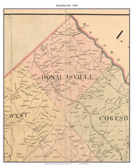 Donaldsville, South Carolina 1894 Old Town Map Custom Print - Abbeville Co.