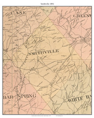 Smithville, South Carolina 1894 Old Town Map Custom Print - Abbeville Co.