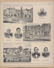 Buxton, Pierce & Osborn Residences - Hamburgh, New York 1880 - Old Town Map Reprint - Erie Co. Atlas 18A
