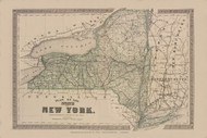 New York, New York 1880 - Old Town Map Reprint - Erie Co. Atlas 36-37