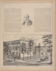Ervin H. Ewell - Residence of J.C. Greene, MD, New York 1880 - Old Town Map Reprint - Erie Co. Atlas 46E