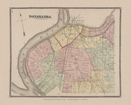 Tonawanda, New York 1880 - Old Town Map Reprint - Erie Co. Atlas 51