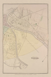 Tonawanda (Northeast), New York 1880 - Old Town Map Reprint - Erie Co. Atlas 58-59